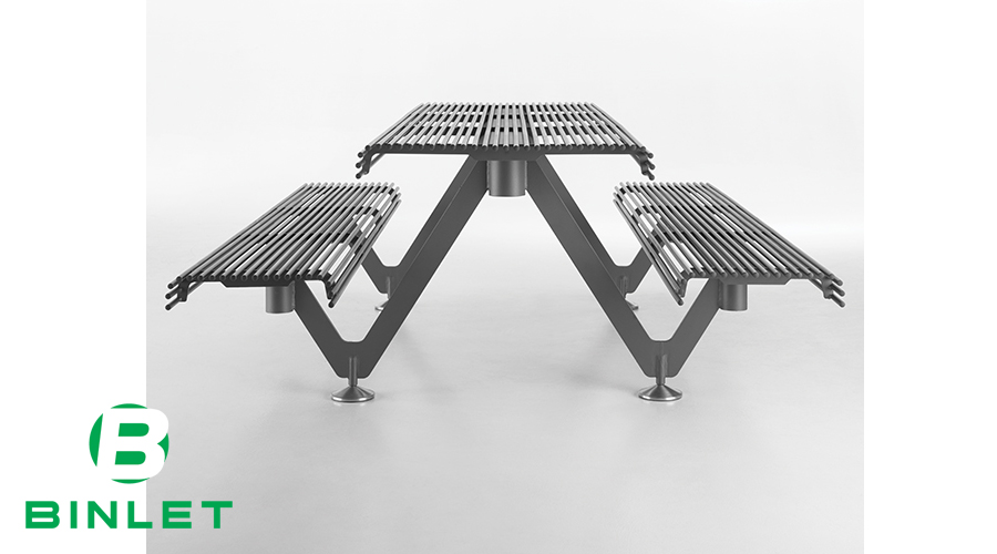 Thiết kế mới lạ khung bàn bàn và ghế được tạo hình thành chữ W